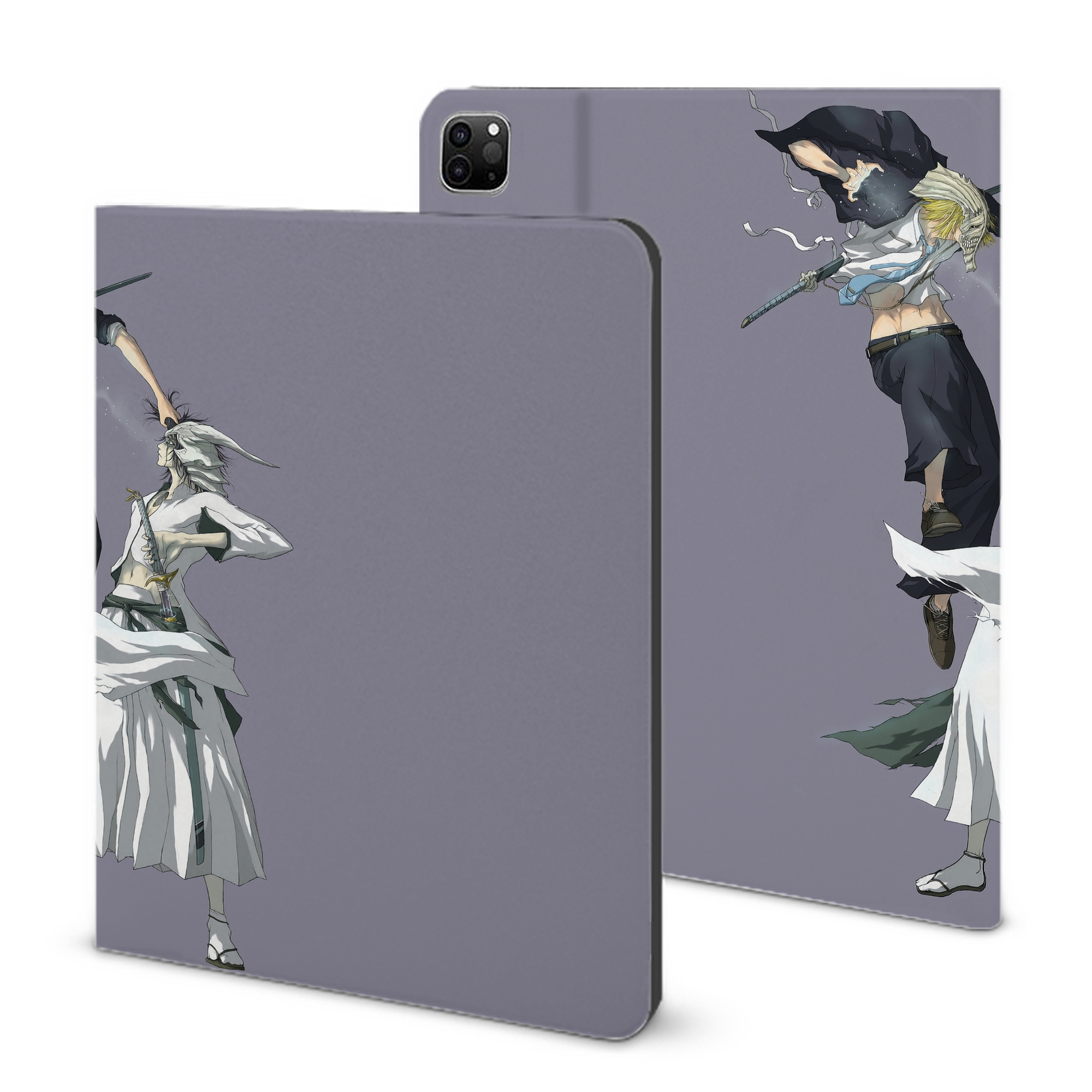 （画像用） ブリーチ BLEACH IPad ケース ブック型 PUレザー TPU 耐衝撃 軽量 薄型 ペン収納なし 全面保護 IPad 各モデル対応